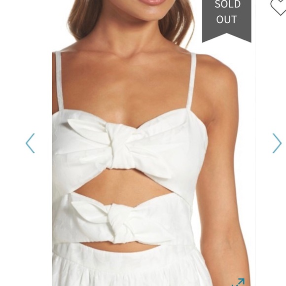 NWT Ali & Jay White Cutout Mini Dress Size Medium - Picture 3 of 8